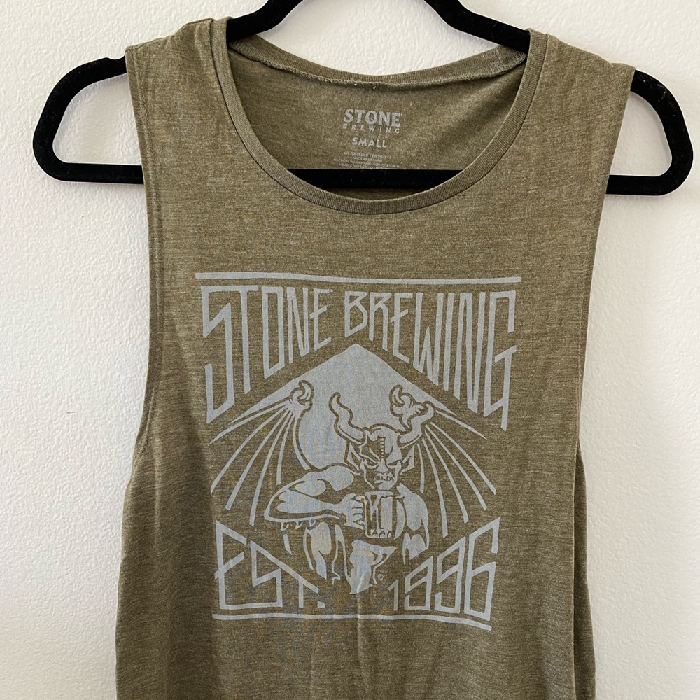 Stone Brewery Olive Green Tank Top Small
